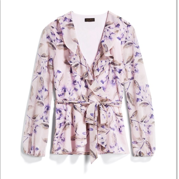 Goldray Tops - 🌹3/$15 Goldray Ruffle Faux Wrap Blouse